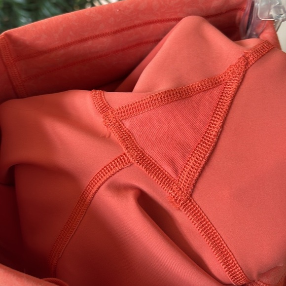 Lululemon Wunder Under Train High Rise Leggings Crunch Warm Coral Workout Tights - Picture 14 of 15